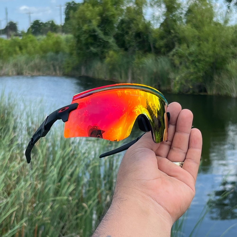 Oakley Sunglasses with Vibrant Red and Yellow Lenses